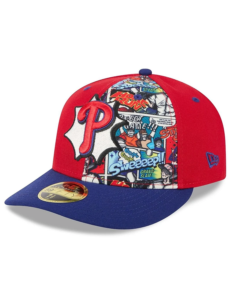 New Era Men's Red/Royal Philadelphia Phillies 2025 Mlb Diamond Hero Edition Low Profile 59FIFTY Fitted Hat