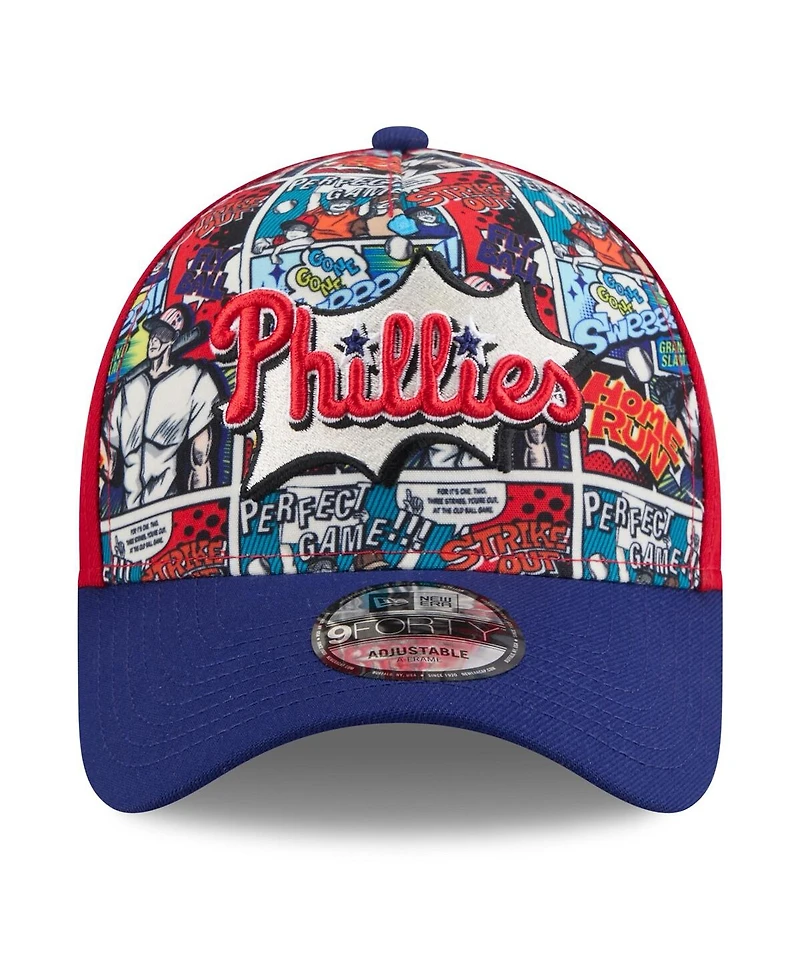 New Era Men's Red/Royal Philadelphia Phillies 2025 Mlb Diamond Hero Edition A-Frame 9FORTY Adjustable Hat