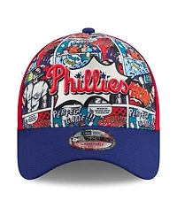 New Era Men's Red/Royal Philadelphia Phillies 2025 Mlb Diamond Hero Edition A-Frame 9FORTY Adjustable Hat
