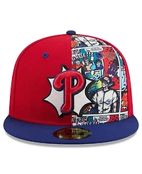 New Era Men's Red/Royal Philadelphia Phillies 2025 Mlb Diamond Hero Edition 59FIFTY Fitted Hat