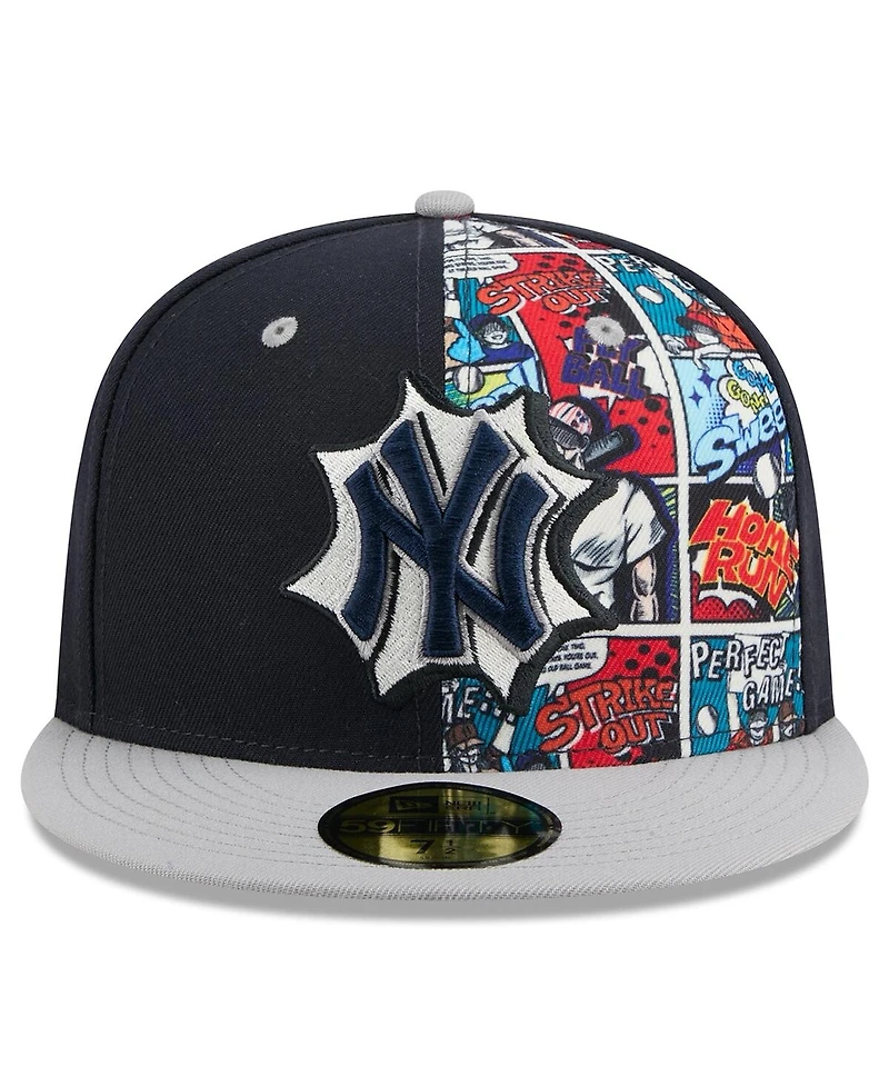 New Era Men's Navy/Gray York Yankees 2025 Mlb Diamond Hero Edition 59FIFTY Fitted Hat