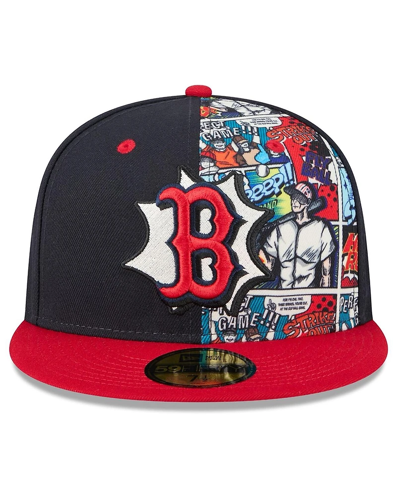 New Era Men's Navy/Red Boston Red Sox 2025 Mlb Diamond Hero Edition 59FIFTY Fitted Hat