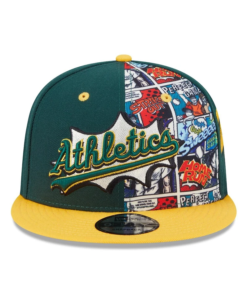 New Era Big Boys and Girls Green/Gold Athletics 2025 Mlb Diamond Hero Edition 9FIFTY Snapback Hat