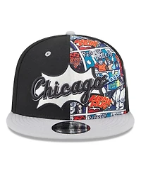 New Era Big Boys and Girls Black/Gray Chicago White Sox 2025 Mlb Diamond Hero Edition 9FIFTY Snapback Hat