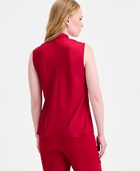 Kasper Women's Tie-Neck Sleeveless Top, Regular & Petite