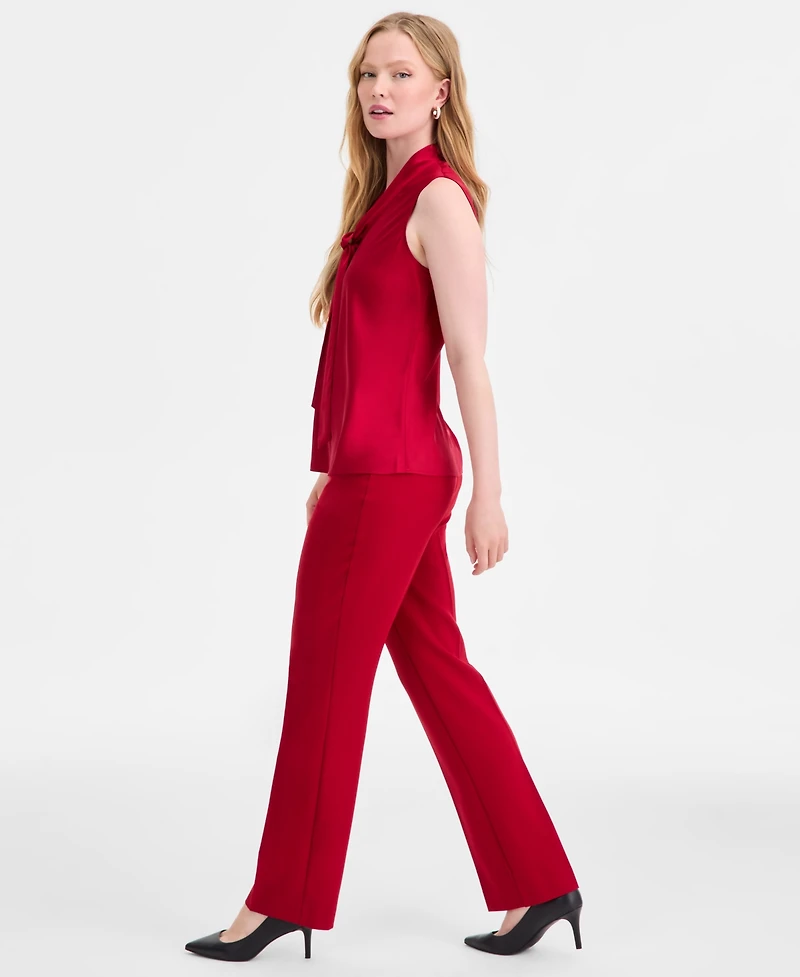Kasper Women's Stretch-Crepe Straight-Leg Pants