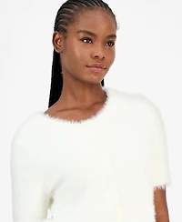 And Now This Women's Eyelash-Knit Short-Sleeve Cardigan, Macy's Exclusive