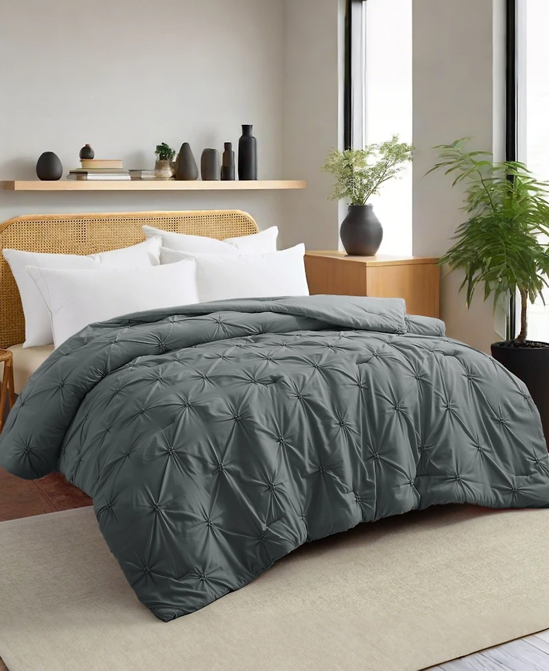 Unikome All Season Pintuck Down Alternative Comforter, Twin