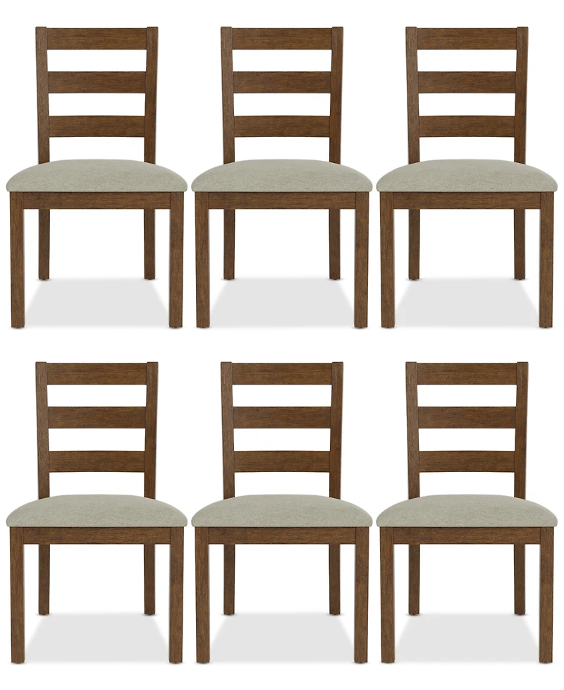 Davie Cracked Oak 6 Pc. Ladder Chair Set
