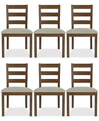 Davie Cracked Oak 6 Pc. Ladder Chair Set