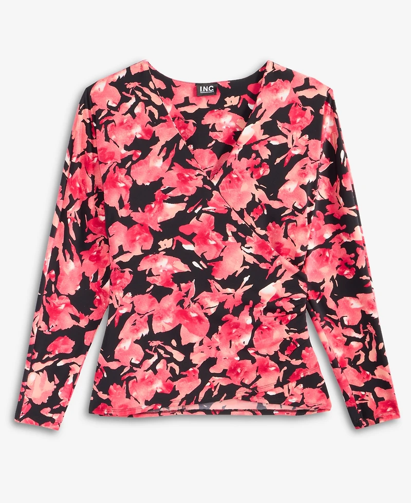 I.n.c. International Concepts Women's Surplice-Neck Dolman-Sleeve Top, Macy's Exclusive