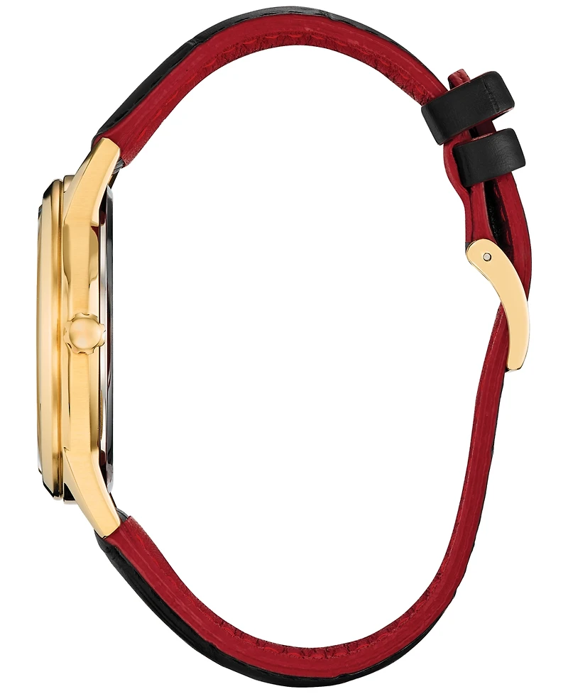Citizen Disney | Macy's Unisex Soaring High Mickey Mouse Black Leather Strap Watch 40mm, Created for Macy's