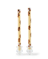 Mackenzie-Childs Gingerbread Dinner Candles, Set of 2