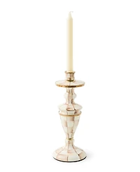 MacKenzie-Childs Mocha Check Medium Candlestick