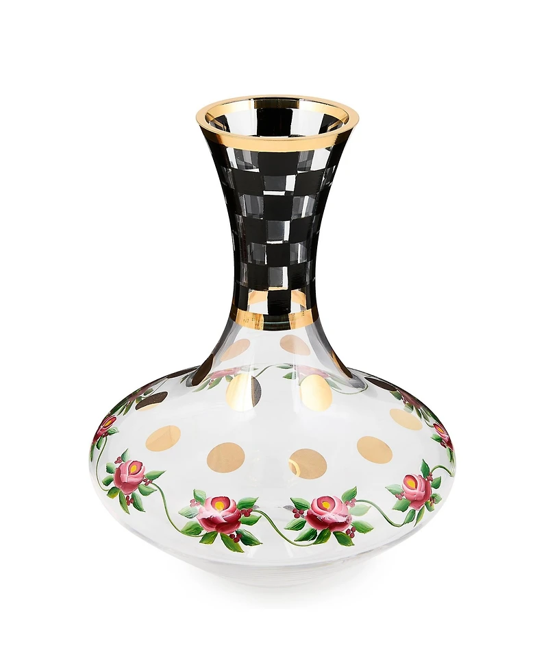 MacKenzie-Childs Carnival Black Wine Decanter