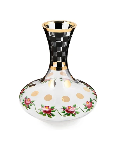 MacKenzie-Childs Carnival Black Wine Decanter