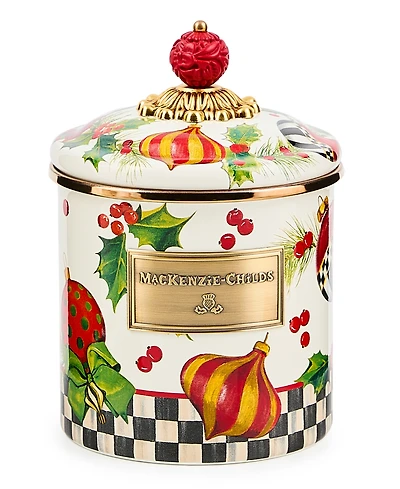 MacKenzie-Childs Deck the Halls Small Canister