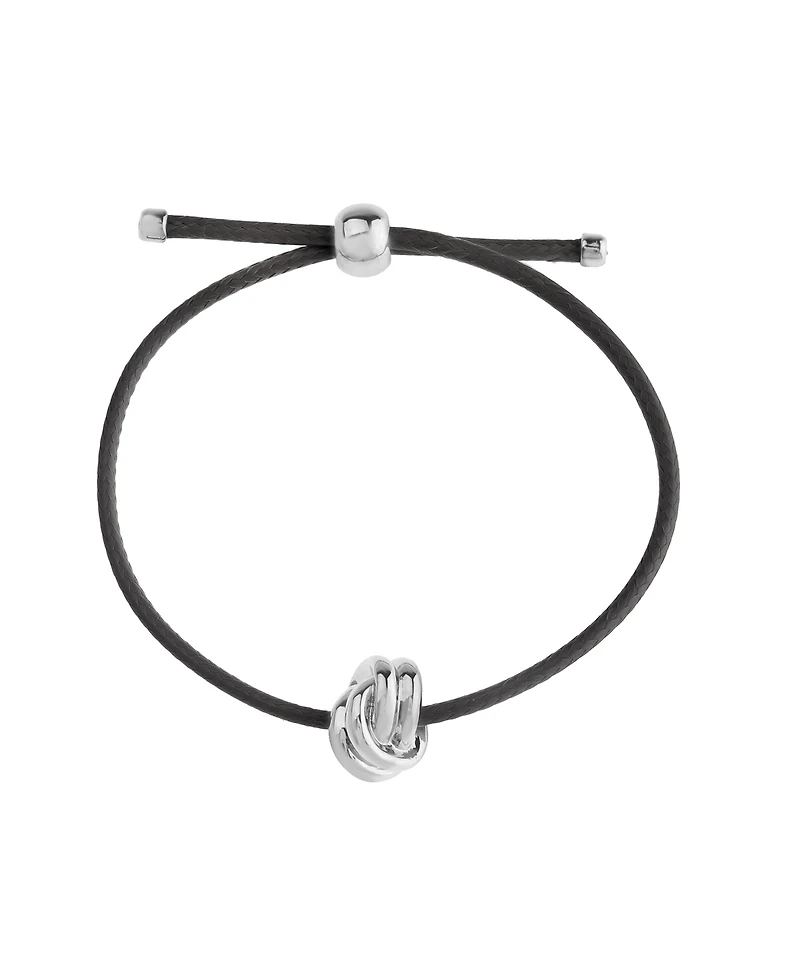 Steve Madden Black Knot Friendship Slider Bracelet