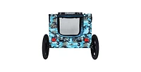 Aostirmotor Blue Outdoor Heavy Duty Collapsible Pet Bike Trailer with Universal Hitch Foldable Dog Cargo Carrier Cart for Bicycles