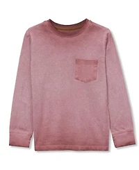Lands' End Boys Long Sleeve Washed Pocket Shirt