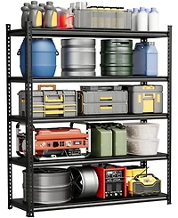 gaomon 5-Tier Steel Garage Shelving Unit, 48"W x 16"D x 72"H, Adjustable Steel Utility Storage Rack with Metal Shelves, 770 Lbs/Shelf C