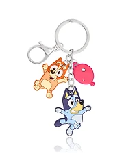Bluey & Bingo Layered Charm Keychain with Balloon Accent