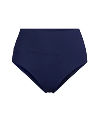 Lands' End Women's Petite Pinchless High Waisted Bikini Bottoms