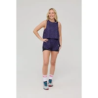 Oosc Women's Infinite Cropped Tank Top - Purple Leopard