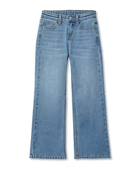 Lands' End Girls Wide Leg Denim Jeans
