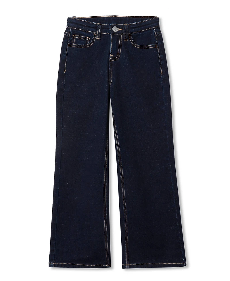 Lands' End Girls Wide Leg Denim Jeans