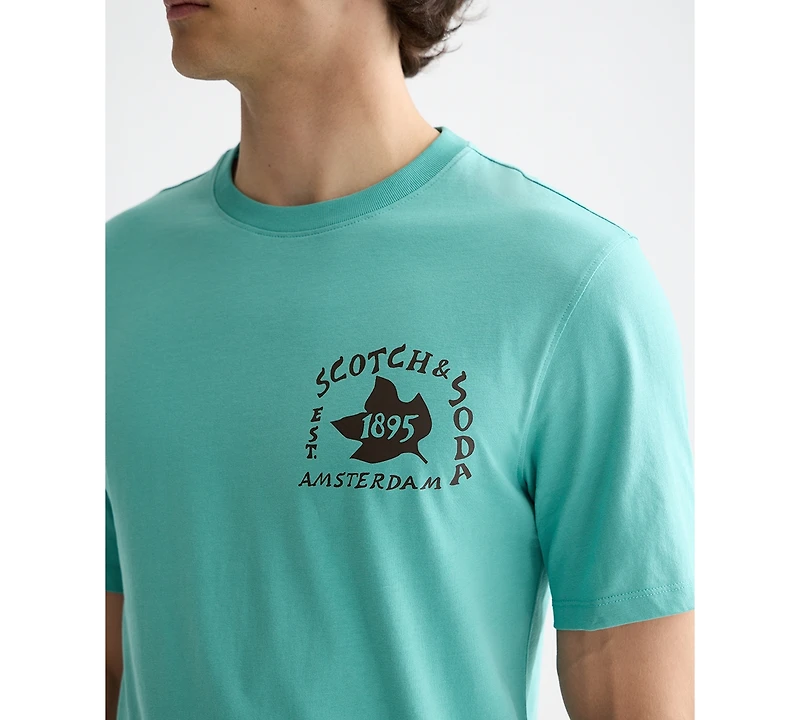 Scotch & Soda Men's Short Sleeve Logo Graphic Crewneck T-Shirt