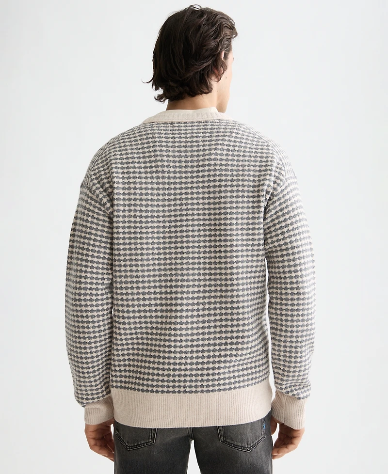 Scotch & Soda Men's Chenille Pattern Long Sleeve Sweater