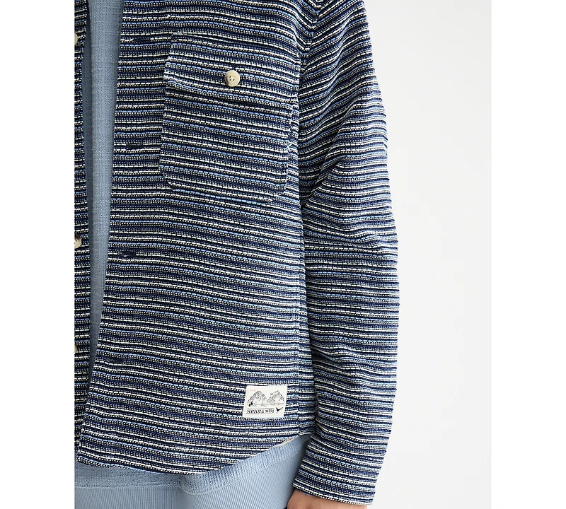 Scotch & Soda Men's Long Sleeve Striped Overshirt