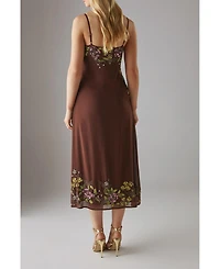Warehouse Embellished Strappy Sequin Midi Dress