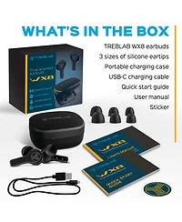 Treblab WX8 Bluetooth Wireless Earbuds with Charging Case