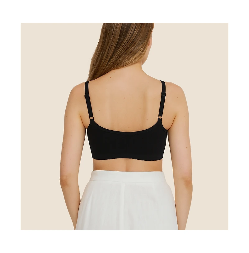 Meadow Women's Ease Cotton Front Closure Bra for Mastectomy