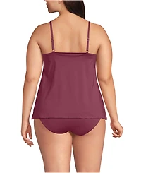 Lands' End Women's Plus Tulip Hem Tankini Top
