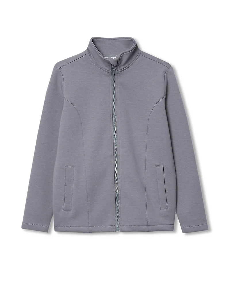 Lands' End Boys Long Sleeve Knit Full Zip Mock Neck Sweatshirt