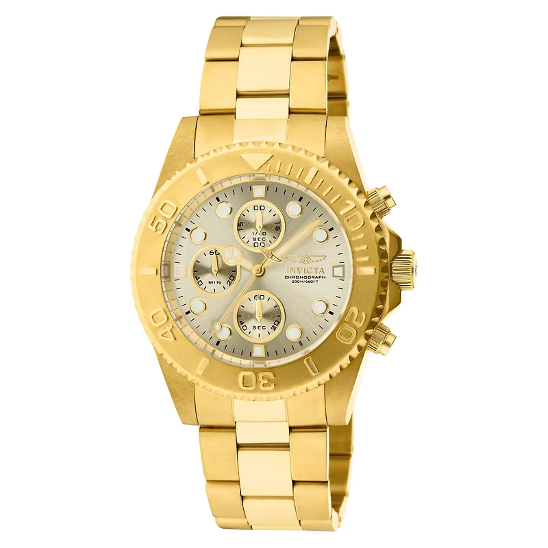 Invicta Men's Pro Diver Quartz Chronograph Champagne Dial Watch