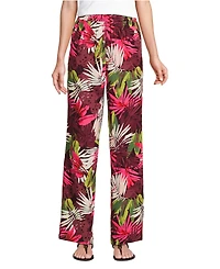 Lands' End Women's Petite Rayon High Rise Wide Leg Pants - Set Bottom