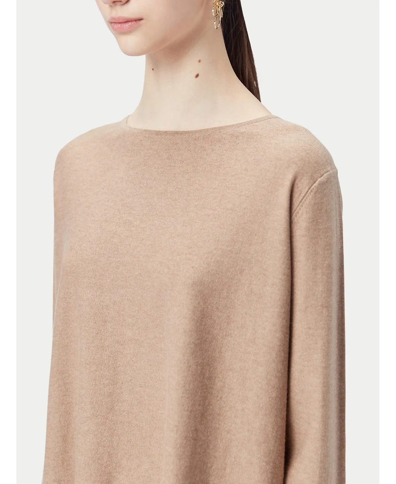 Gobi Cashmere Women's Boatneck Cotton Silk Cashmere Blend Sweater