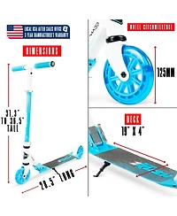 Folding Kick Scooter with Lights - Madd Gear Rush 125