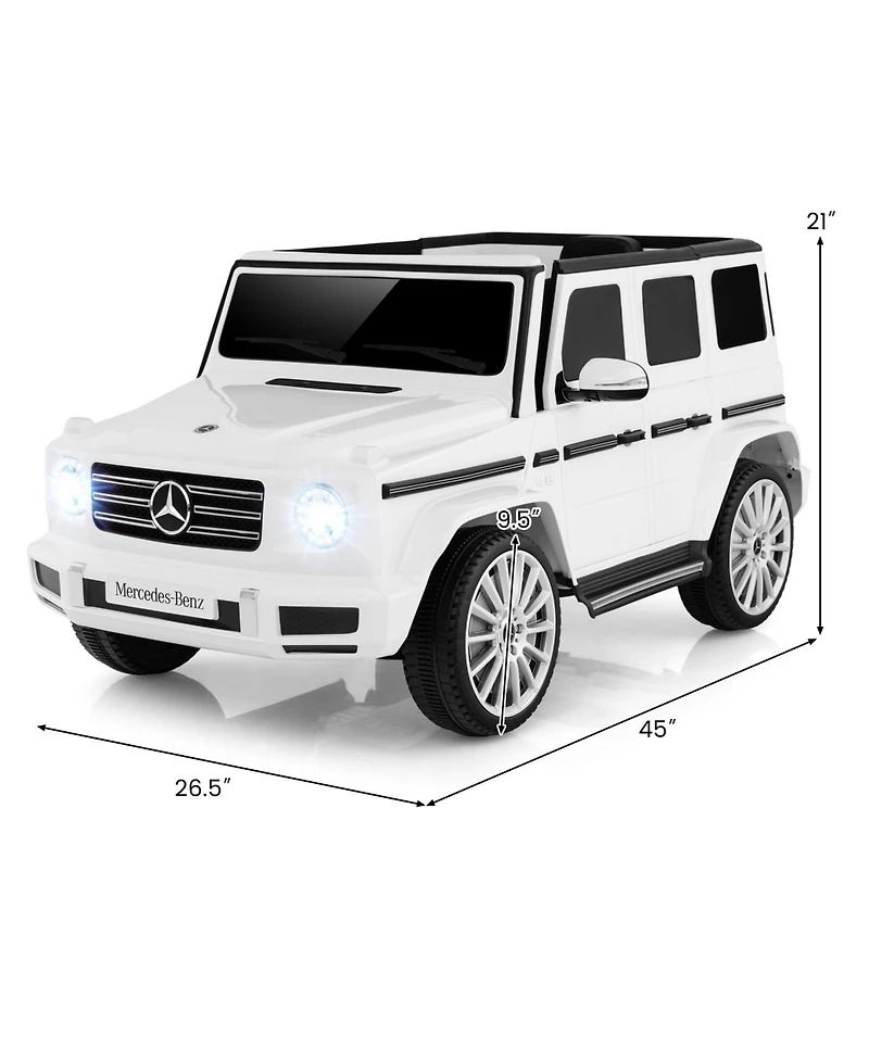 Akiudex Licensed Mercedes-Benz G500 Kids Ride On Car with Remote and Music
