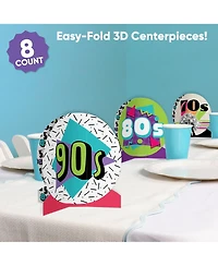 Big Dot of Happiness Freestanding 3D Through the Decades Centerpiece Table Decorations