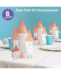 Big Dot of Happiness Freestanding 3D Princess Castle Centerpiece Table Decorations
