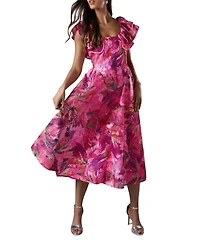 Coast Women's Frill Sleeve Midi Dress