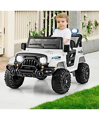 Akiudex 12V Kids Ride On Truck with Remote Control, Led Lights and Music
