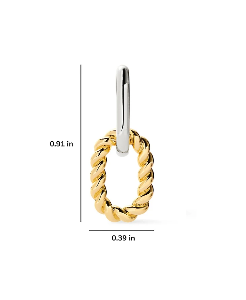 Ana Luisa Drop Earrings - Ash Double Mini Two Tone