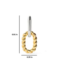 Ana Luisa Drop Earrings - Ash Double Mini Two Tone