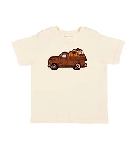 Sweet Wink Little and Big Boys Fall Truck Patch Short Sleeve T-Shirt